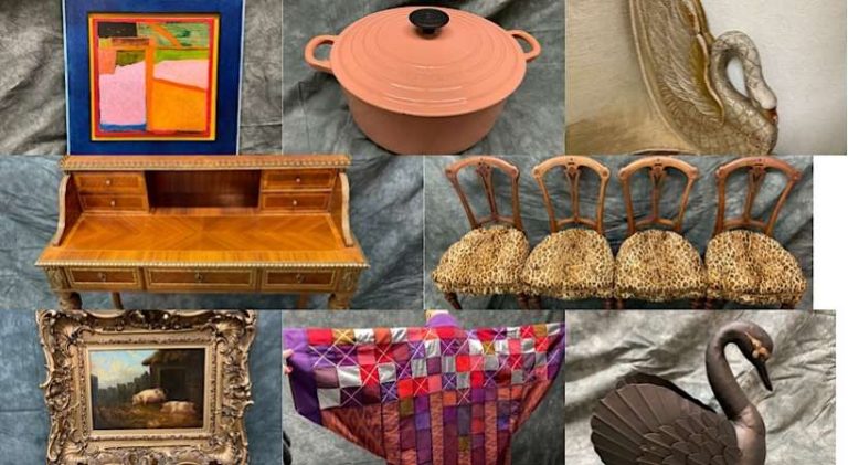 Seattle Estate Fine Vintage / Antique Furnishings /Quality Artwork Fiber Artist Quilts Rugs Clothing Shipping