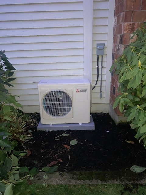 Installation of Mitsubishi ductless heat pump