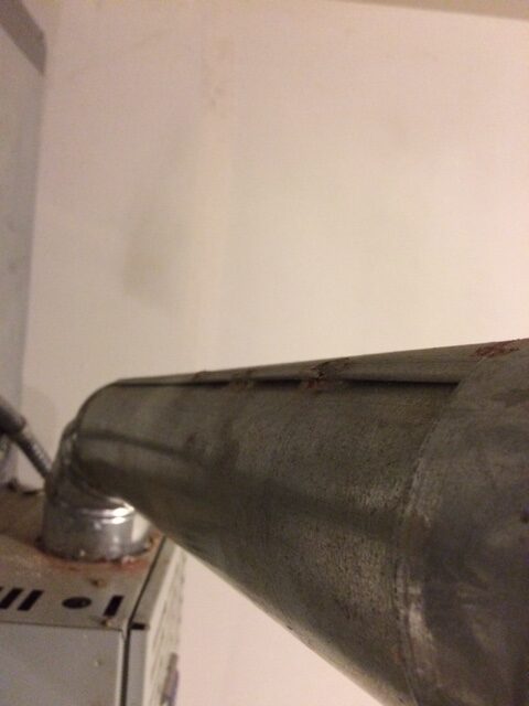 Exhaust venting cracked and broken