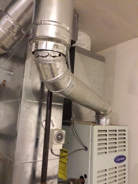 Exhaust venting cracked and broken